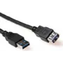 ACT SB3040 cable alargador USB 2.0 de 0,5 m conector macho USB-A a conector hembra USB-A negro