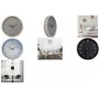 NEXTIME NXT ECO Reloj de pared de cuarzo 300 mm esfera negra caja gris números blancos 7373ZW