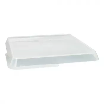 PAPSTAR Tapa cuadrada para recipiente Circulware, transparente, polipropileno con 30% de cargas minerales, 1 unidad (97024)