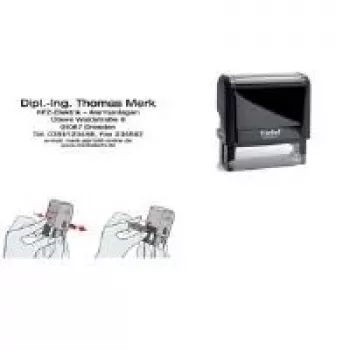 Trodat Printy 4915 4.0 Sello autoentintable automático, 7 líneas, negro 53538
