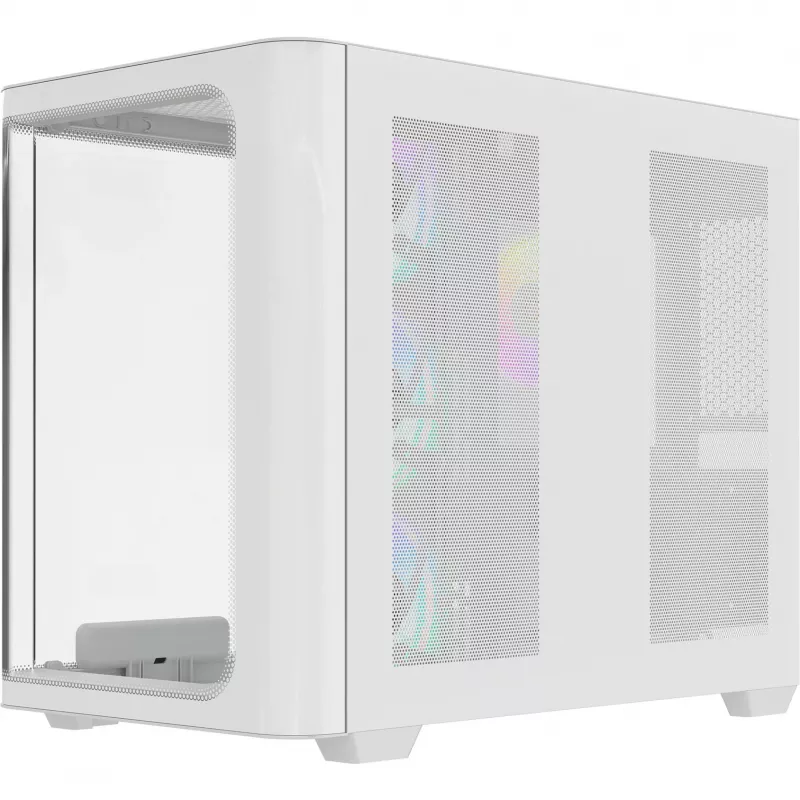 Ocypus Iota C70 Curve ARGB Digital blanco caja de PC semitorre con cristal panorámico 270°
