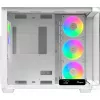 Ocypus Iota C70 Curve ARGB Digital blanco caja de PC semitorre con cristal panorámico 270°
