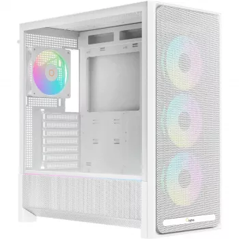Ocypus Delta C70 ARGB blanco caja de PC semitorre con cristal panorámico