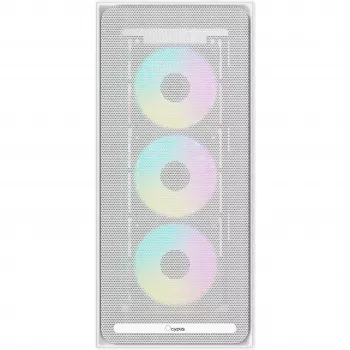 Ocypus Delta C70 ARGB blanco caja de PC semitorre con cristal panorámico