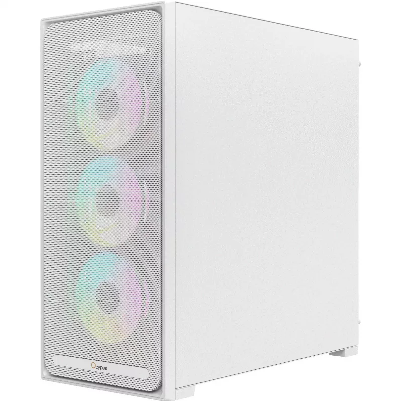 Ocypus Delta C70 ARGB blanco caja de PC semitorre con cristal panorámico