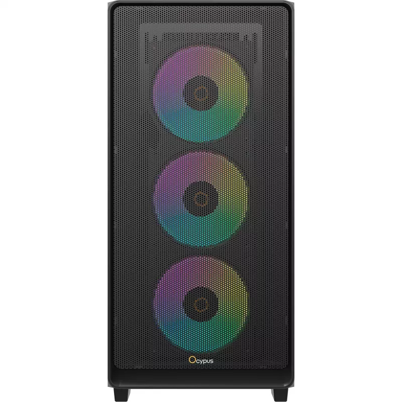 Ocypus Gamma C60 ARGB caja de PC semitorre - cristal templado, negro