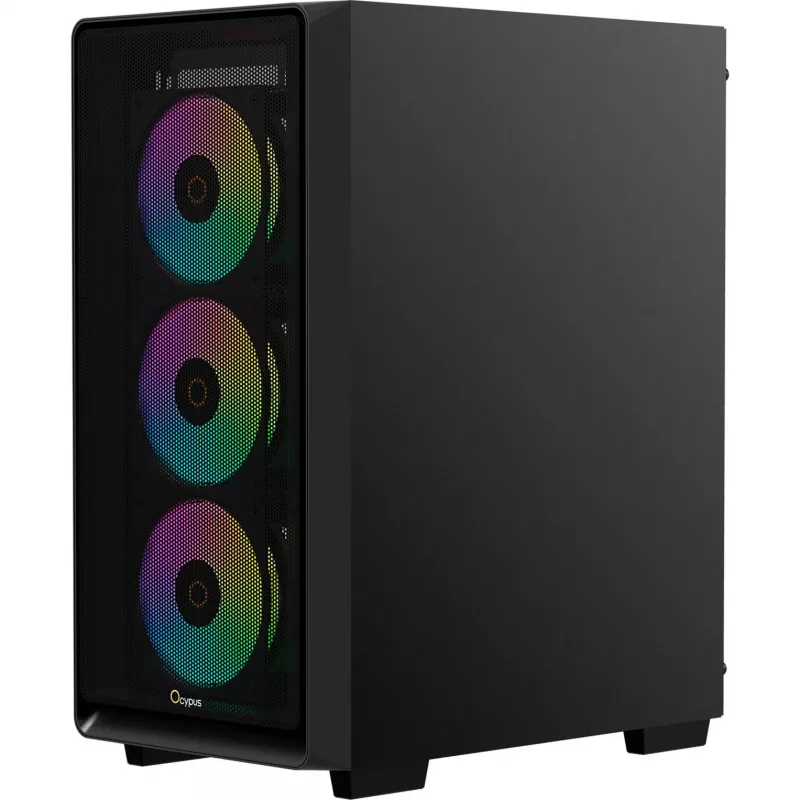 Ocypus Gamma C60 ARGB caja de PC semitorre - cristal templado, negro