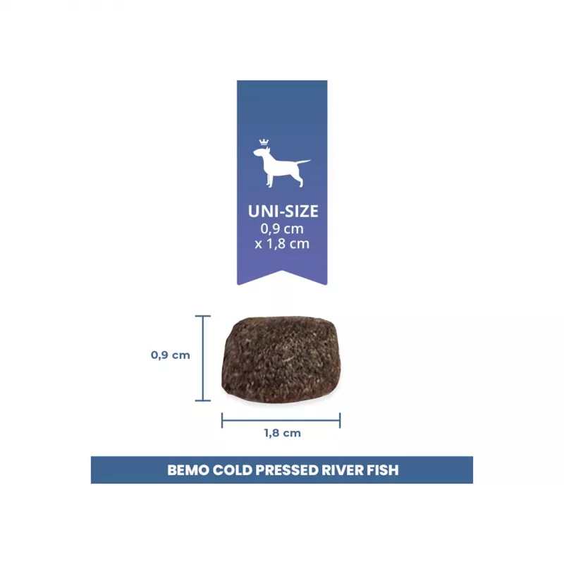 BEMO Alimento seco prensado en frío para perros Mono pescado de río 1kg