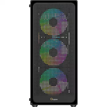 Ocypus Gamma C50 ARGB Negro Caja con cristal templado semitorre
