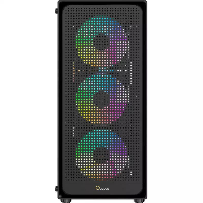 Ocypus Gamma C50 ARGB Negro Caja con cristal templado semitorre