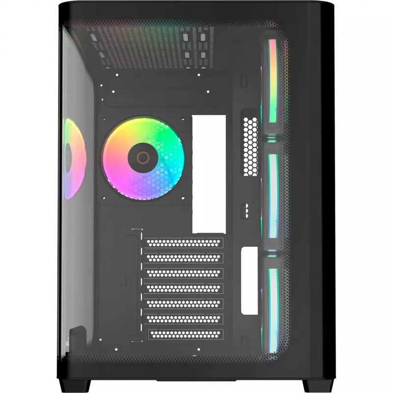 Ocypus Iota C70 Curve ARGB Digital Negro Caja semitorre, cristal templado panorámico 270°