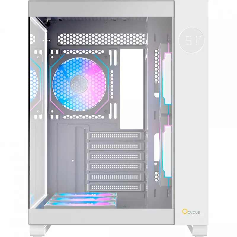 Ocypus Iota C70 ARGB Caja semitorre blanca con cristal panorámico