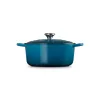 Le Creuset Signature olla redonda de hierro fundido, 26 cm, 5,3 L, Marseille Blau