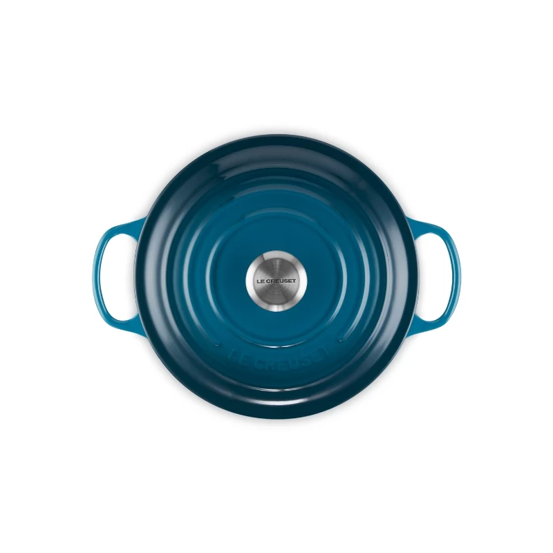 Le Creuset Signature olla redonda de hierro fundido, 26 cm, 5,3 L, Marseille Blau