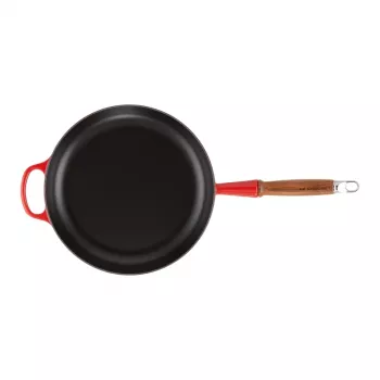 Sartén de hierro fundido LE CREUSET con mango de madera 28 cm Rojo