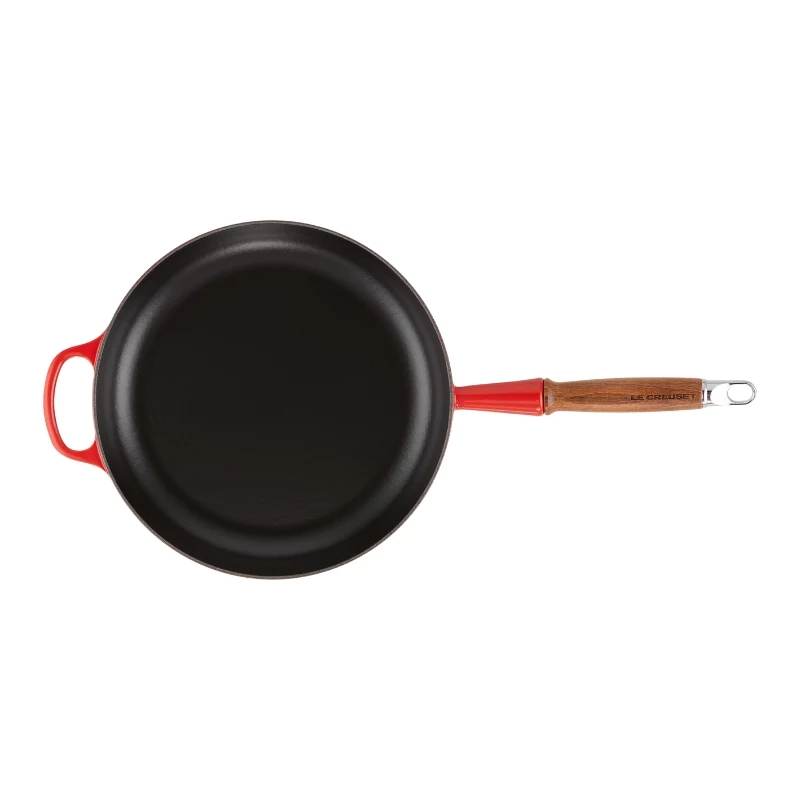 Sartén de hierro fundido LE CREUSET con mango de madera 28 cm Rojo