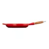 Sartén de hierro fundido LE CREUSET con mango de madera 28 cm Rojo