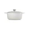LE CREUSET Olla redonda de hierro fundido esmaltado 34cm 12L Crema