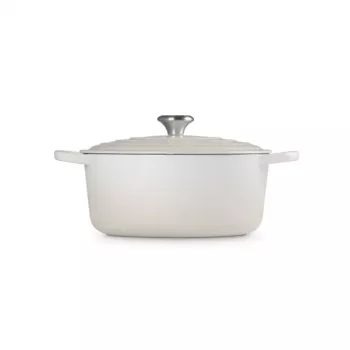 LE CREUSET Olla redonda de hierro fundido esmaltado 34cm 12L Crema