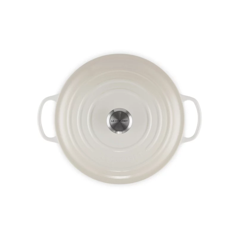 LE CREUSET Olla redonda de hierro fundido esmaltado 34cm 12L Crema