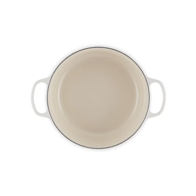 LE CREUSET Olla redonda de hierro fundido esmaltado 34cm 12L Crema