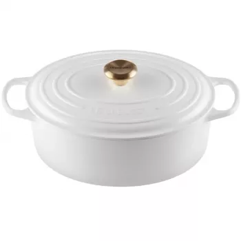 Le Creuset Olla de hierro fundido ovalada 31cm / 6,3L Blanco