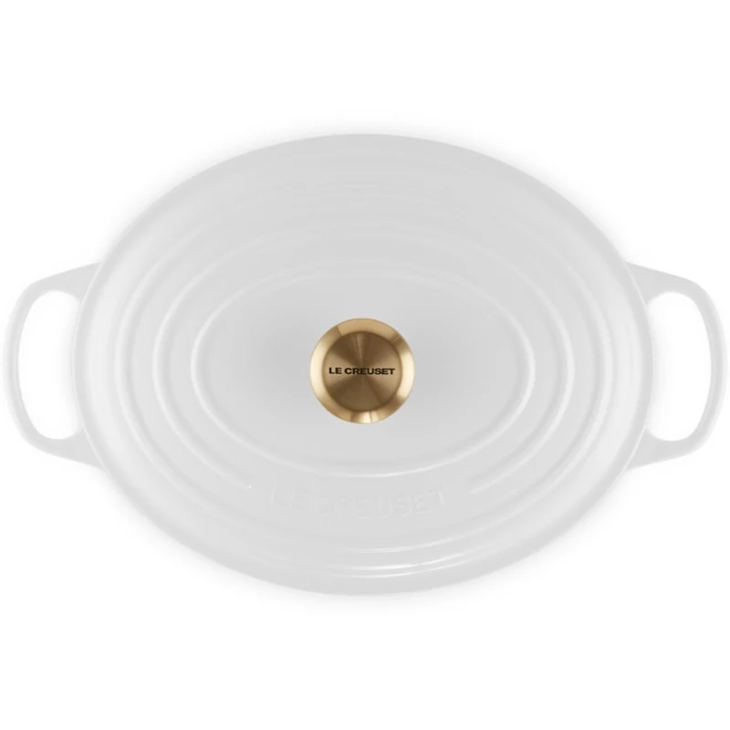 Le Creuset Olla de hierro fundido ovalada 31cm / 6,3L Blanco