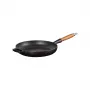 LE CREUSET Sartén de hierro fundido con mango de madera Ø28cm Negro mate
