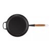 LE CREUSET Sartén de hierro fundido con mango de madera Ø28cm Negro mate