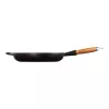 LE CREUSET Sartén de hierro fundido con mango de madera Ø28cm Negro mate