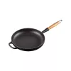 LE CREUSET Sartén de hierro fundido con mango de madera Ø28cm Negro mate