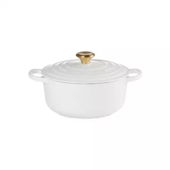 LE CREUSET olla de hierro fundido redonda 24cm 4,2L Blanco