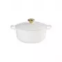 LE CREUSET olla de hierro fundido redonda 24cm 4,2L Blanco