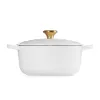 LE CREUSET olla de hierro fundido redonda 24cm 4,2L Blanco