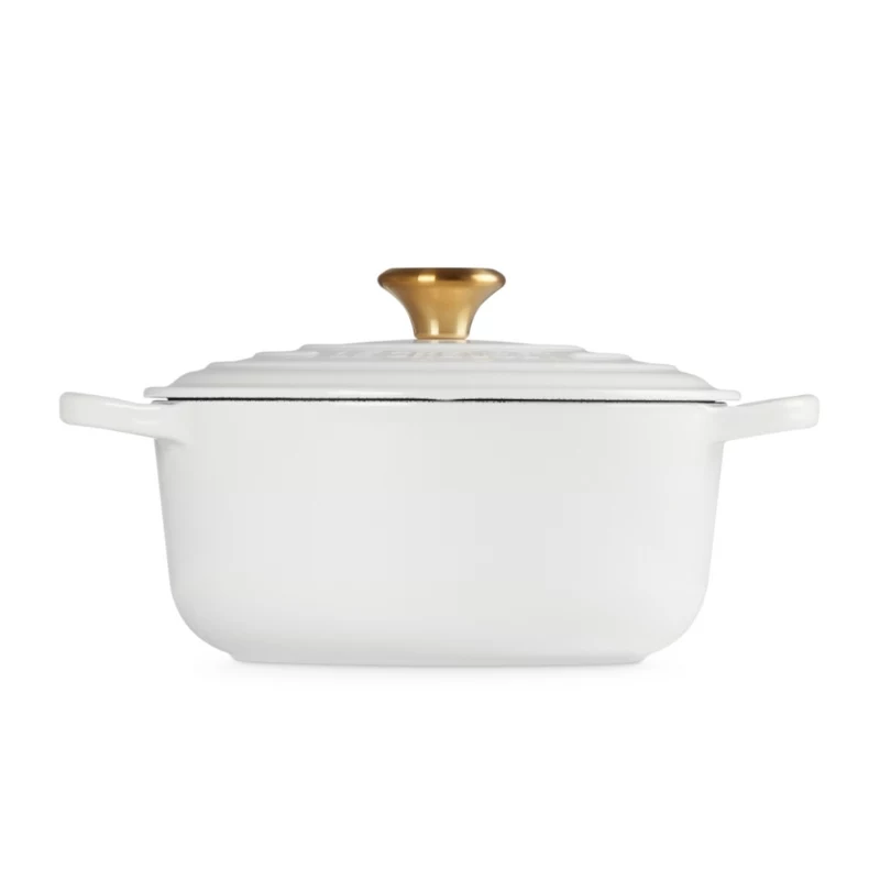 LE CREUSET olla de hierro fundido redonda 24cm 4,2L Blanco