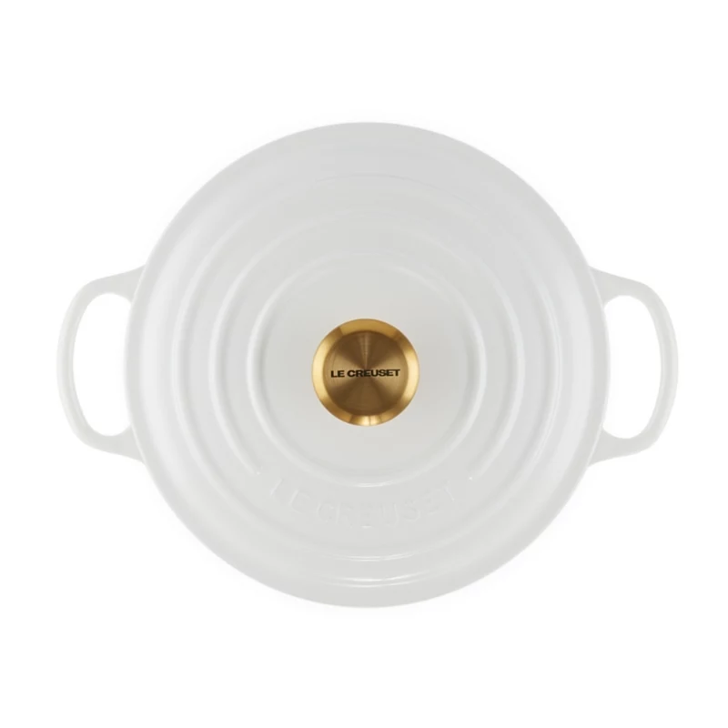LE CREUSET olla de hierro fundido redonda 24cm 4,2L Blanco