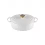 LE CREUSET Olla ovalada de hierro fundido esmaltado 27 cm 4,1 L blanco