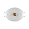 LE CREUSET Olla ovalada de hierro fundido esmaltado 27 cm 4,1 L blanco