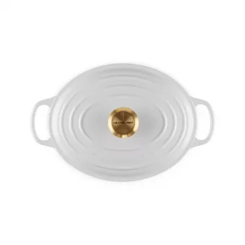 LE CREUSET Olla ovalada de hierro fundido esmaltado 27 cm 4,1 L blanco