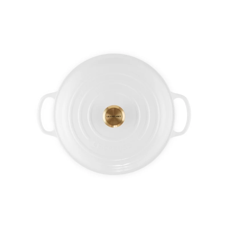 LE CREUSET Olla baja de hierro fundido 30cm 3,5L blanco