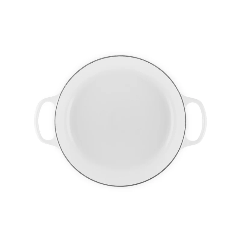 LE CREUSET Olla baja de hierro fundido 30cm 3,5L blanco