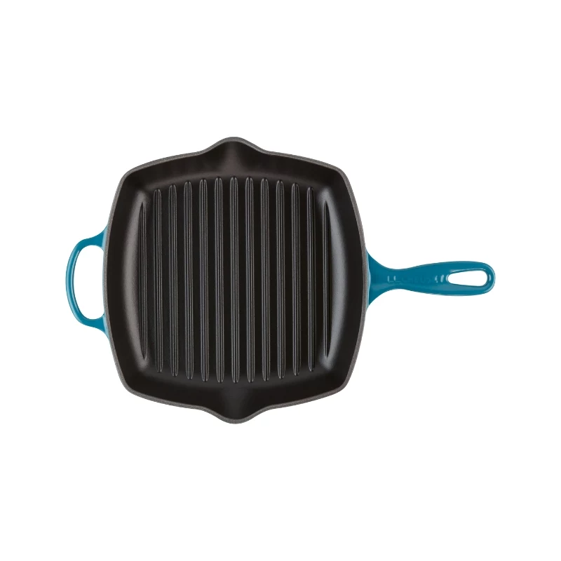 Le Creuset Sartén cuadrada de hierro fundido 26x26cm azul
