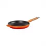 Le Creuset Sartén de hierro fundido con mango de madera 28 cm Volcanic naranja