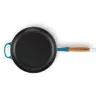 LE CREUSET Sartén de hierro fundido con mango de madera Ø28cm azul
