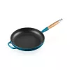 LE CREUSET Sartén de hierro fundido con mango de madera Ø28cm azul