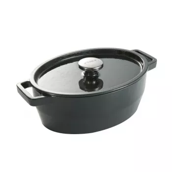 Pyrex olla de hierro fundido ovalada 5,8L gris 33x25cm