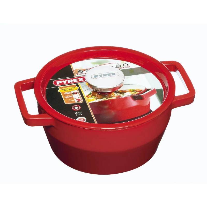 Pyrex fuente de horno redonda de hierro fundido 2,2L Ø20cm Rojo