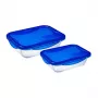 PYREX Cook&Go recipiente de vidrio con tapa pack de 2
