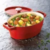 Pyrex Asadora de hierro fundido ovalada 5,8L Rojo 33x25cm