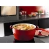 Pyrex Olla de hierro fundido 3,6L Redonda Ø24cm Rojo